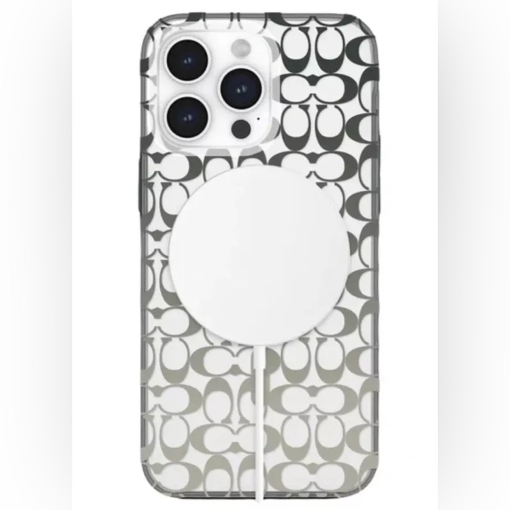 Coach iPhone Case Compatible with MagSafe Signature Ombre Deep Forest - Picture 5 of 14